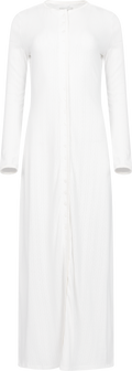 Perle Pointelle Cardigan Dress - White