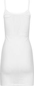 Perle Pointelle Dress - White
