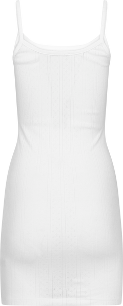 Perle Pointelle Dress - White