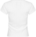 Perle Pointelle Tee - White