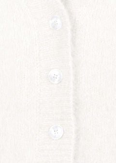 Pernille Short Cardigan - White Alyssum