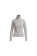 Petra Rib Turtleneck - Light Grey Melange