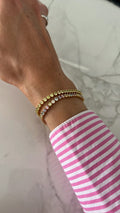 Cup Chain Tennis Bracelet - Apple Green