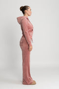 Layla Low Rise Flare Pocketed - Withered Rose