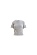 Pippa Rib Tee - Light Grey Melange