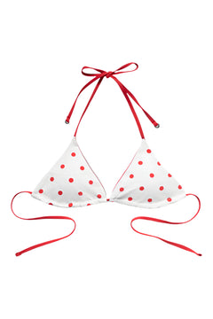 Polka Dot Galathea Reversable Top - White/Red