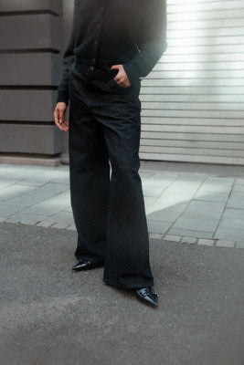 Rhinestone Jeans - Black