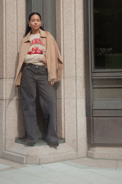 Graphic Wool Mix Cherry Crewneck - Safari