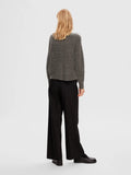Lulu Ls Knit Short Cardigan - Medium Grey Melange