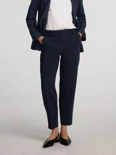 Rita-Ria Mw Crop Pant - Dark Sapphire Melange