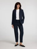 Rita-Ria Mw Crop Pant - Dark Sapphire Melange