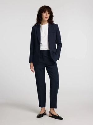 Rita-Ria Mw Crop Pant - Dark Sapphire Melange