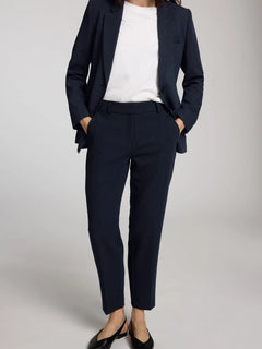 Rita-Ria Mw Crop Pant - Dark Sapphire Melange