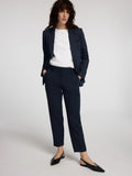 Rita-Ria Mw Crop Pant - Dark Sapphire Melange