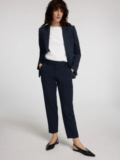 Rita-Ria Mw Crop Pant - Dark Sapphire Melange