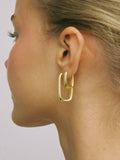 Petite Edge Hoops - Gold