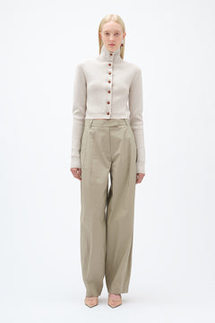 Knitted Slim Cardigan - Tofu Beige