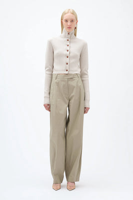 Knitted Slim Cardigan - Tofu Beige