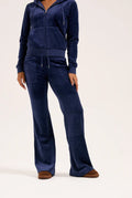 Layla Low Rise Flare Pocketed - Dark Blue Marl