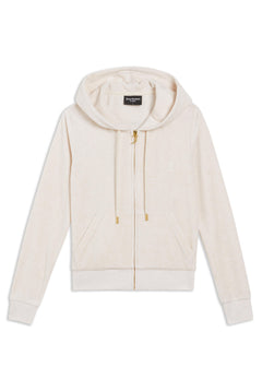 Robertson Classic Velour Zip Hoodie Gold Hw - Oatmeal Marl