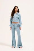 Heritage Palm Tree Crest Robyn Hoodie - Dusk Blue