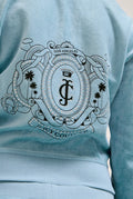 Heritage Palm Tree Crest Robyn Hoodie - Dusk Blue