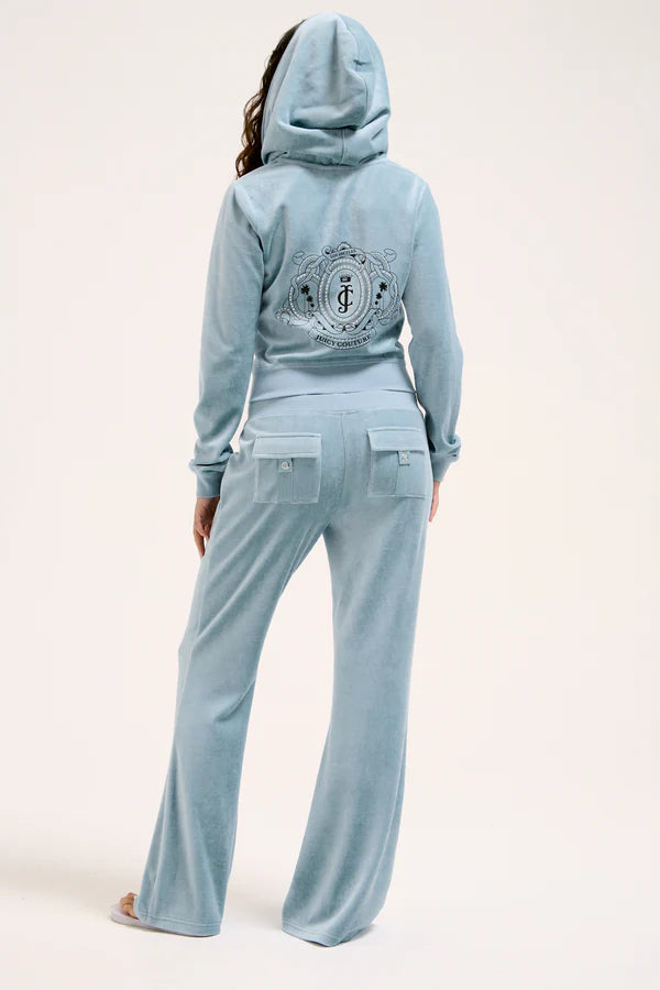 Heritage Palm Tree Crest Caisa Trackpant - Dusk Blue