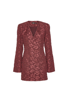 Jacquard Blazer Dress - Zinfandel