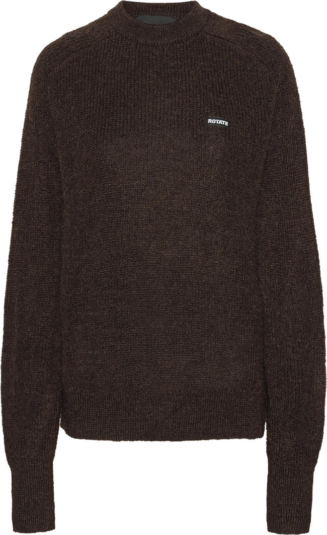 Light Knit Logo Sweater - Chicory Coffee