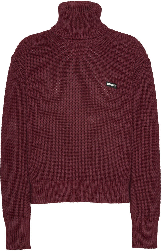 Knit Turtleneck Jumper - Zinfandel