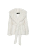 Faux Fur Short Jacket - Snow White