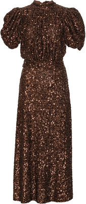 Sequins Midi Dress - Chicory Coffee
