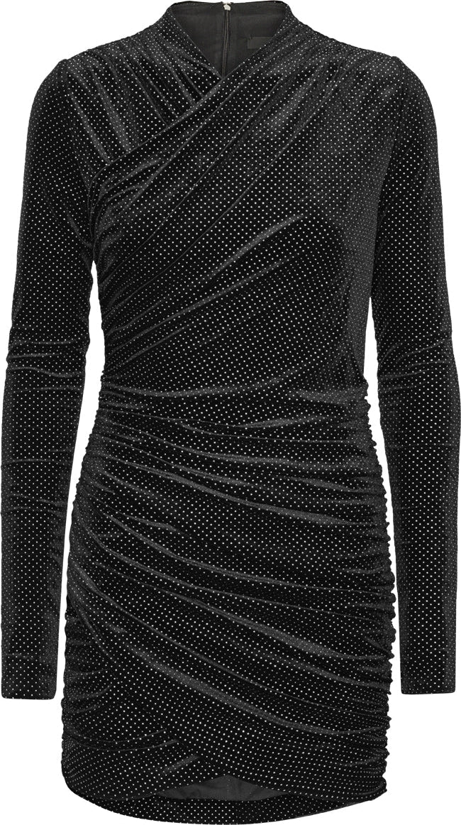 Velvet Ls Mini Dress - Black