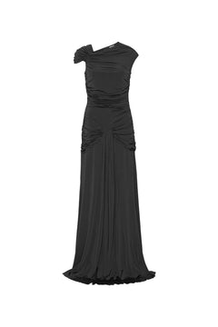 Maxi Asymmetric Dress - Black