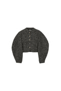 Boucle Short Jacket - Gray Pinstripe