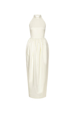Satin Maxi Dress - Egret