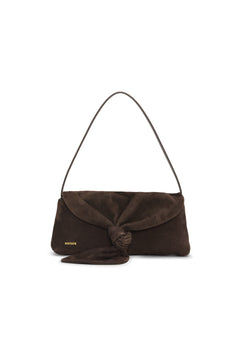 Suede Knot Scarf Bag - Chocolate Torte