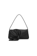 Leather Knot Scarf Bag - Black