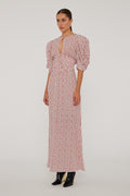 Printed Maxi Flowy Dress - Happy Hearts + Bright
White Comb