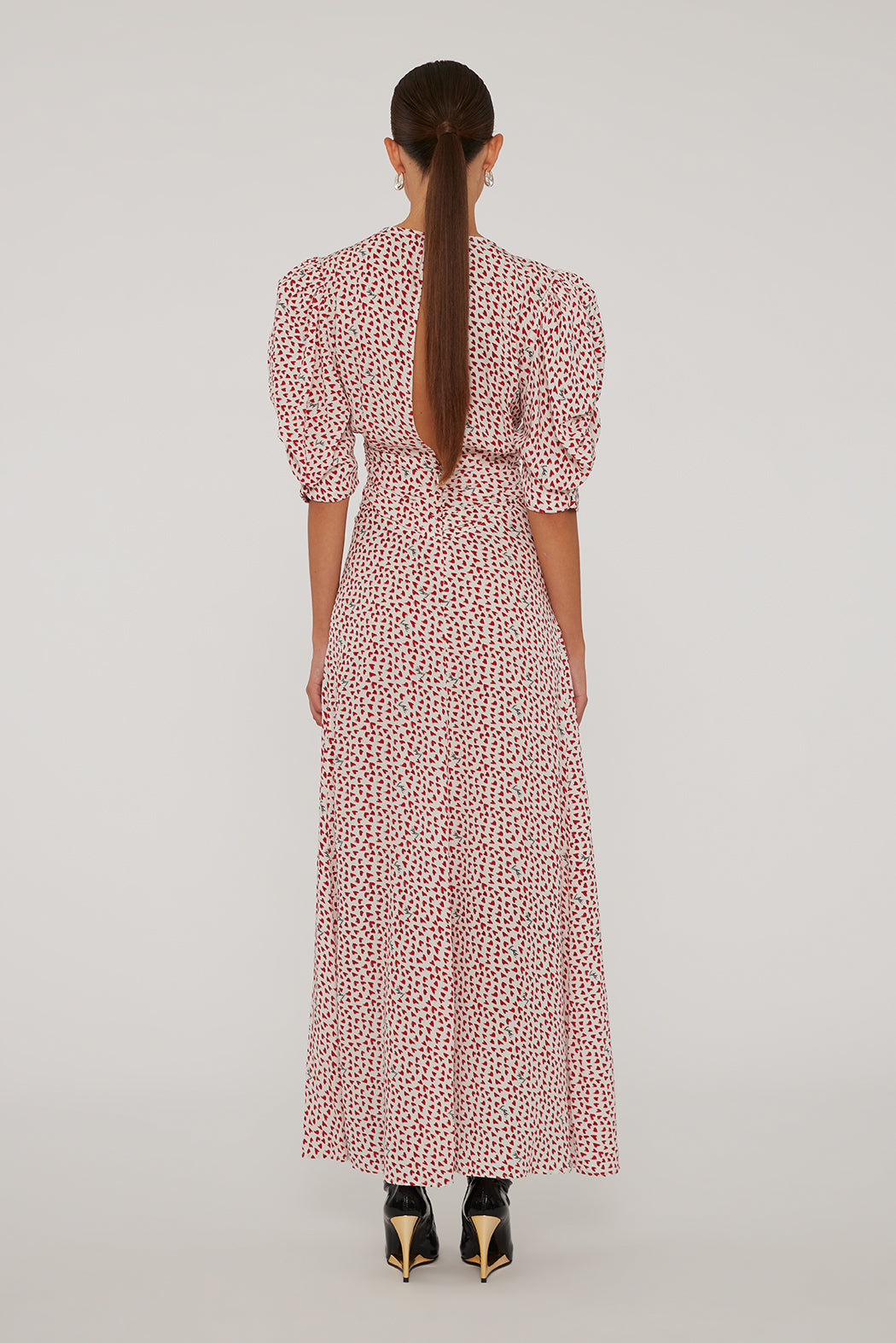 Printed Maxi Flowy Dress - Happy Hearts + Bright
White Comb