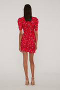 Printed Mini Ruffle Dress - Wildeve Cluster + High
Risk Red Comb