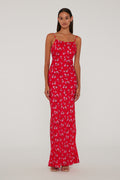 Printed Maxi Dress - Wildeve Cluster + High
Risk Red Comb