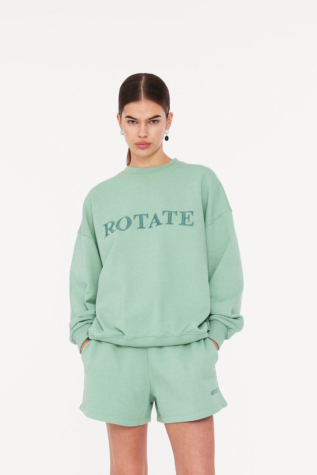 Sweat Logo Crewneck - Granite Green