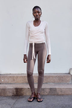 Basic Wrap Sweater - Pale Rose
