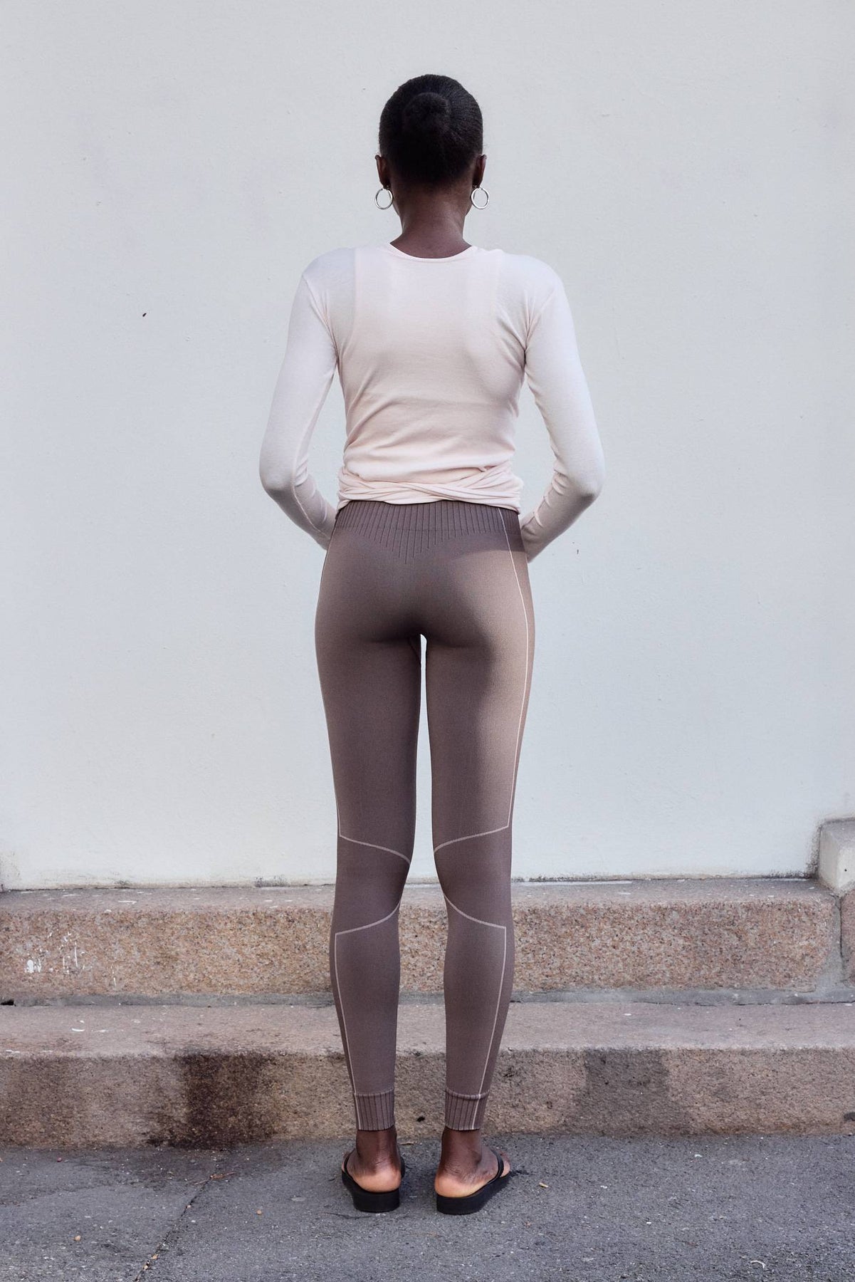Basic Wrap Sweater - Pale Rose