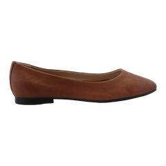 Trieste Ballerina Leather - Cognac