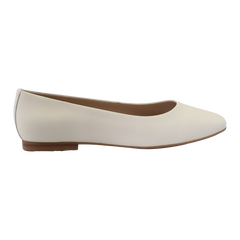 Trieste Ballerina Leather - Creme