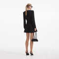 Sequin Knit Mini Dress - Black