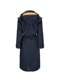 Regndråpe Trench Coat - Navy Pinstripe