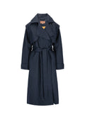 Regndråpe Trench Coat - Navy Pinstripe